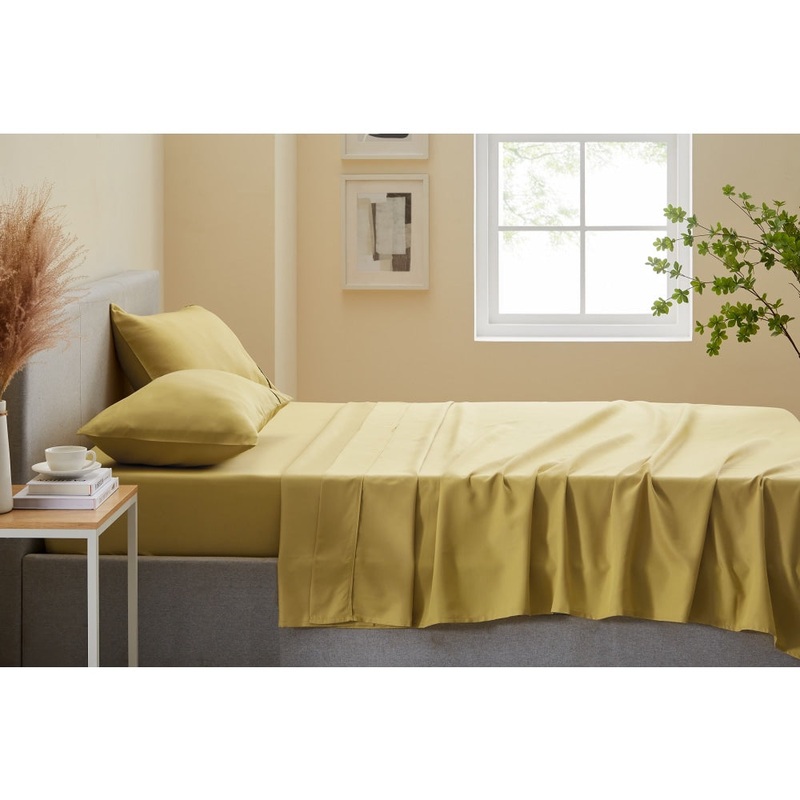 Trafalgar 1200TC Cotton Rich Bed Sheet Set - Honey, Single