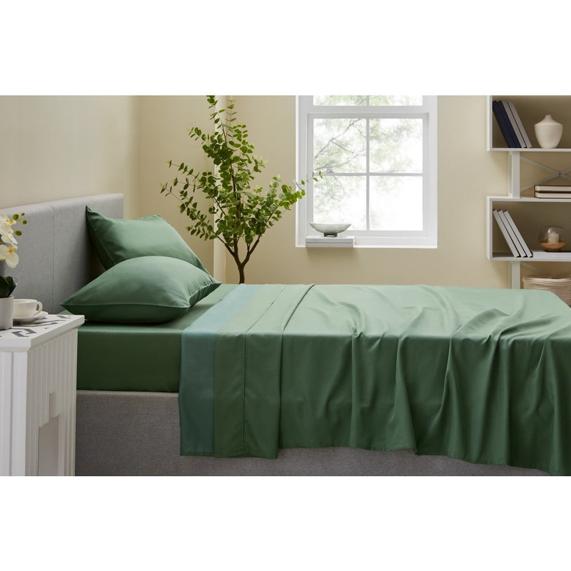 Trafalgar 1200TC Cotton Rich Bed Sheet Set - Sage, Double