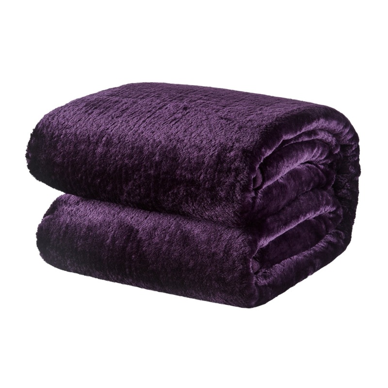Trafalgar Plush Mink Blanket - Orchid, Single/Double