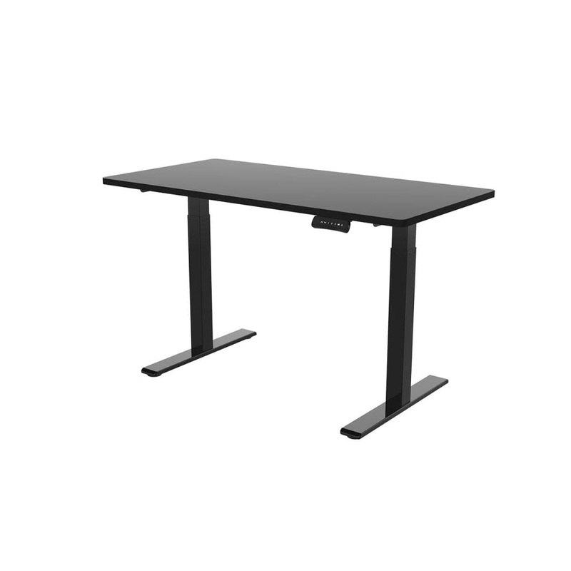 Dual Motor 2 Section Leg Standing Computer Work Task Study Office Desk - Black
