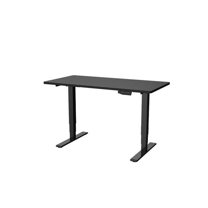 Dual Motor 3 Section Leg Standing Computer Work Task Study Office Desk - Black