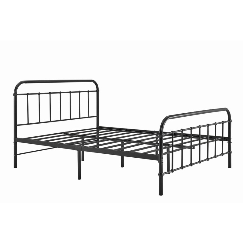 Florence Metal Bed Frame - Black, Double