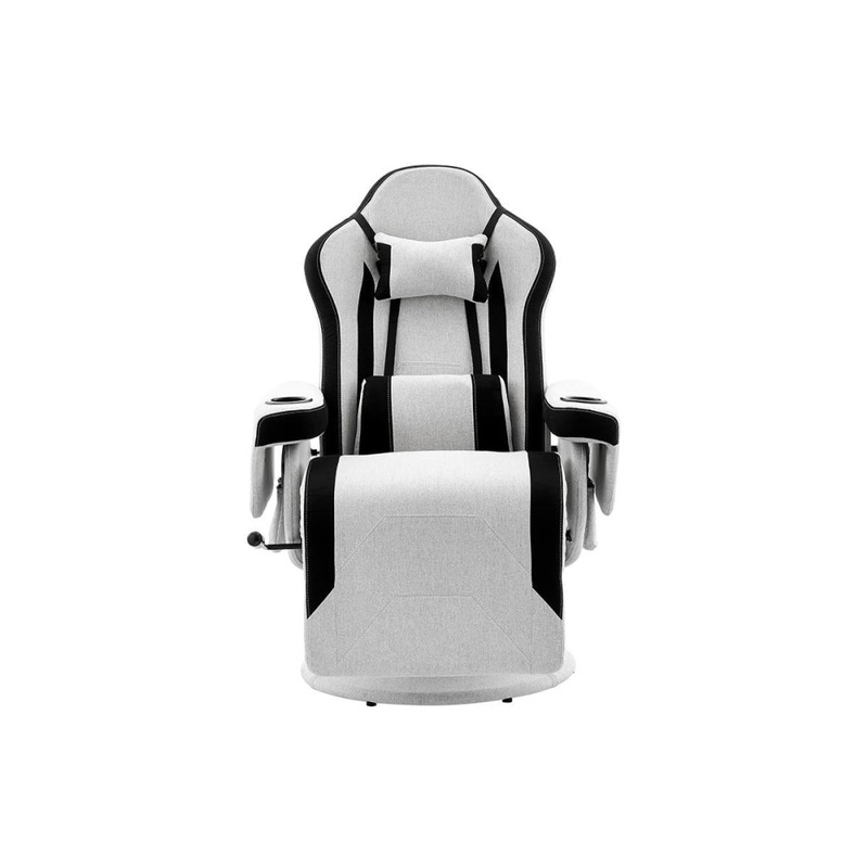Hotshot Recliner Office Computer Work Task  Gaming Chair - Black/Light Grey Fabric