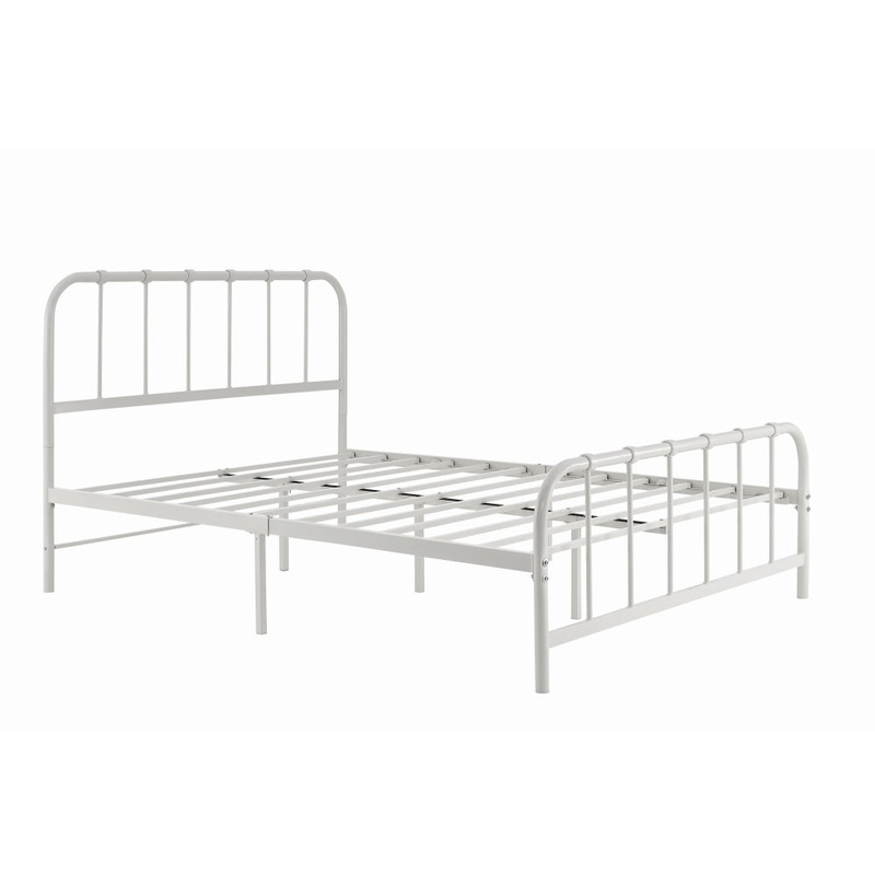 Milan Metal Bed Frame - White, Single