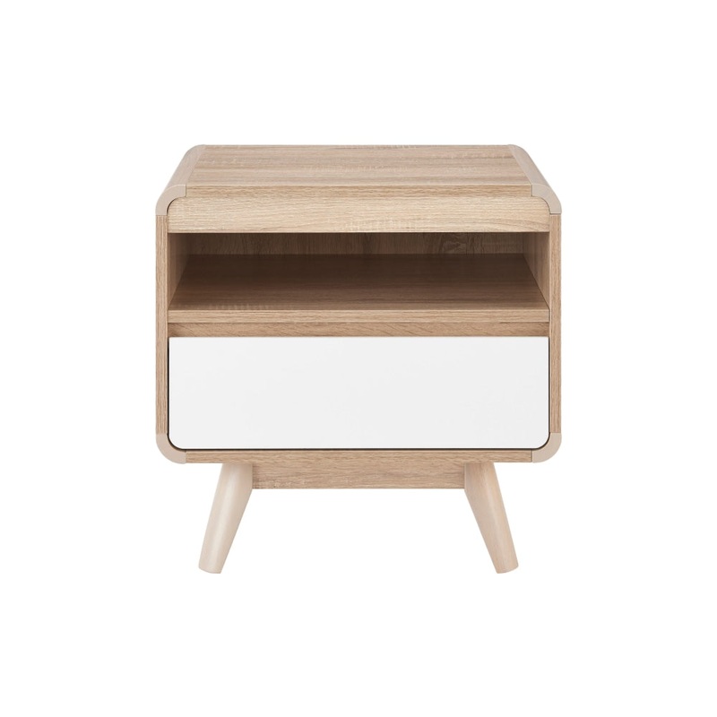 Robin Bedside Nightstand Side Table - White