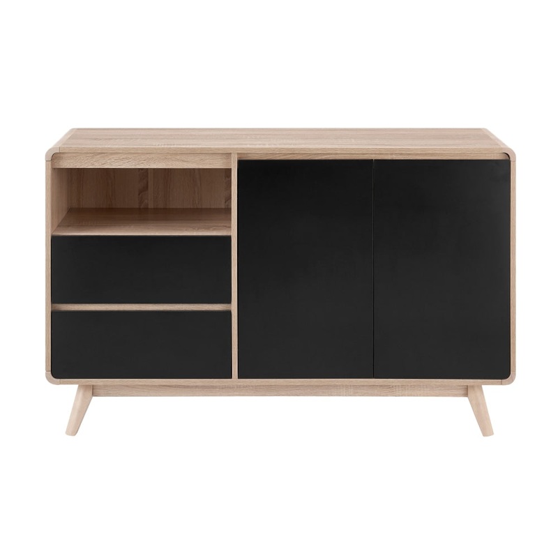 Robin Buffet Unit Sideboard Storage Cabinet - Black