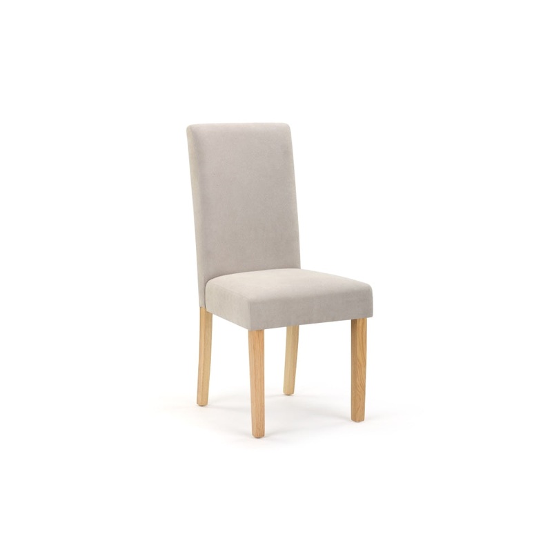 Set of 2 Kyran Fabric Kitchen Dining Chairs - Beige