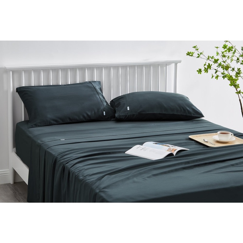 Trafalgar Brooklyn Bamboo Cotton Bed Sheet Set - Graphite, King