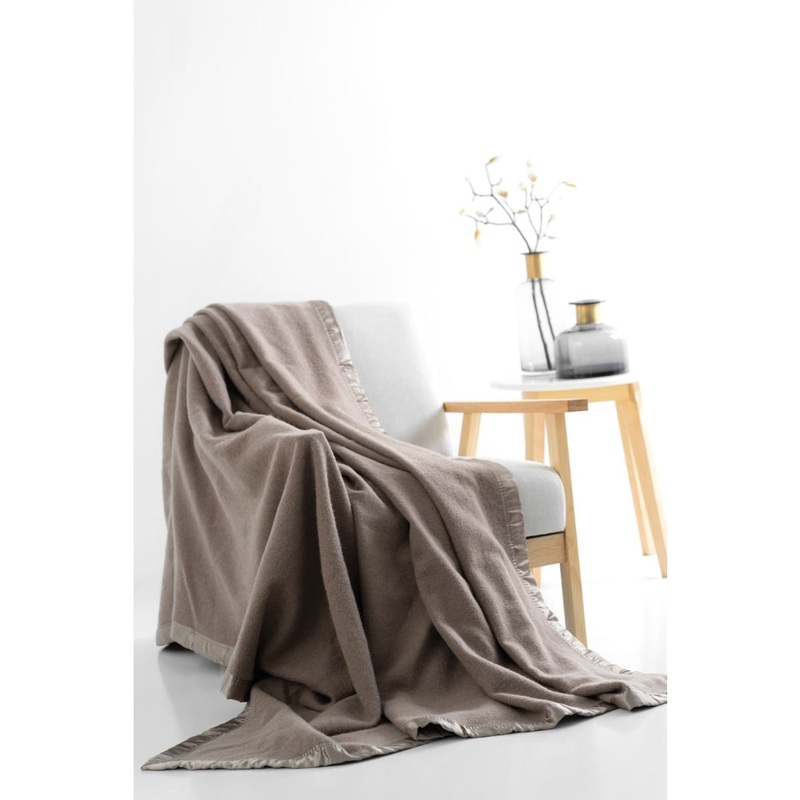 Australian Wool Blanket - Taupe, Single Bed/Double Bed