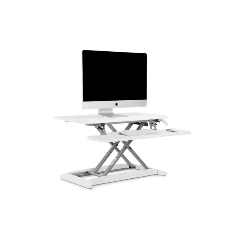 DuoPro Height Adjustable Sit Stand Computer Work Task Study Office Desk Riser - White, Large