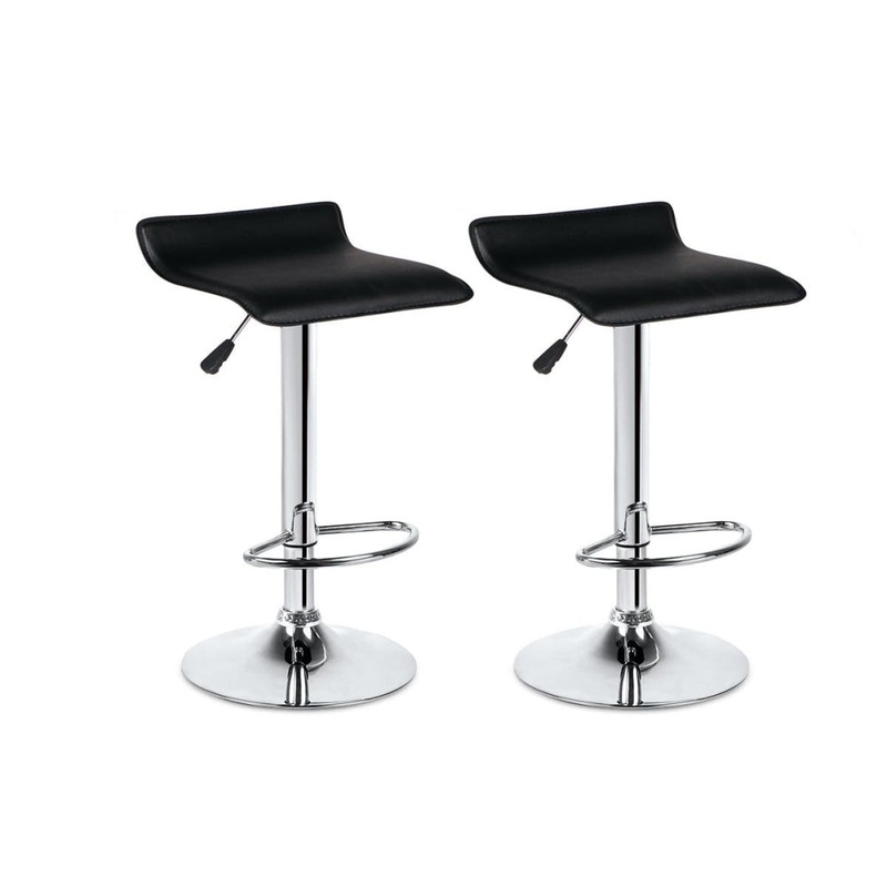 NEW Kitchen Counter Bar Stool 2 Pack Flat Top Black 38.5cm Indoor Furniture