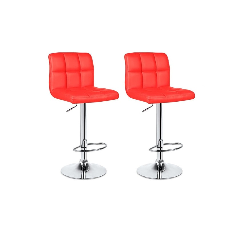 NEW Kitchen Counter Bar Stool 2 Pack L Shape Red 38.5cm Indoor Furniture