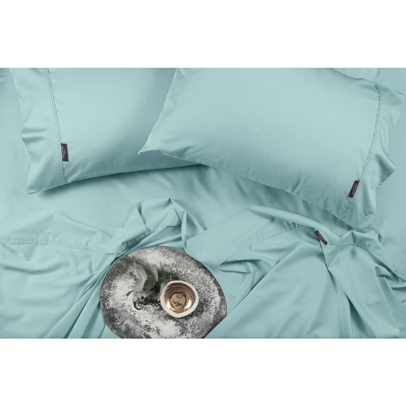 Sheraton Bamboo Luxury Cotton Bed Sheet Set - Queen Bed, Aqua Mint