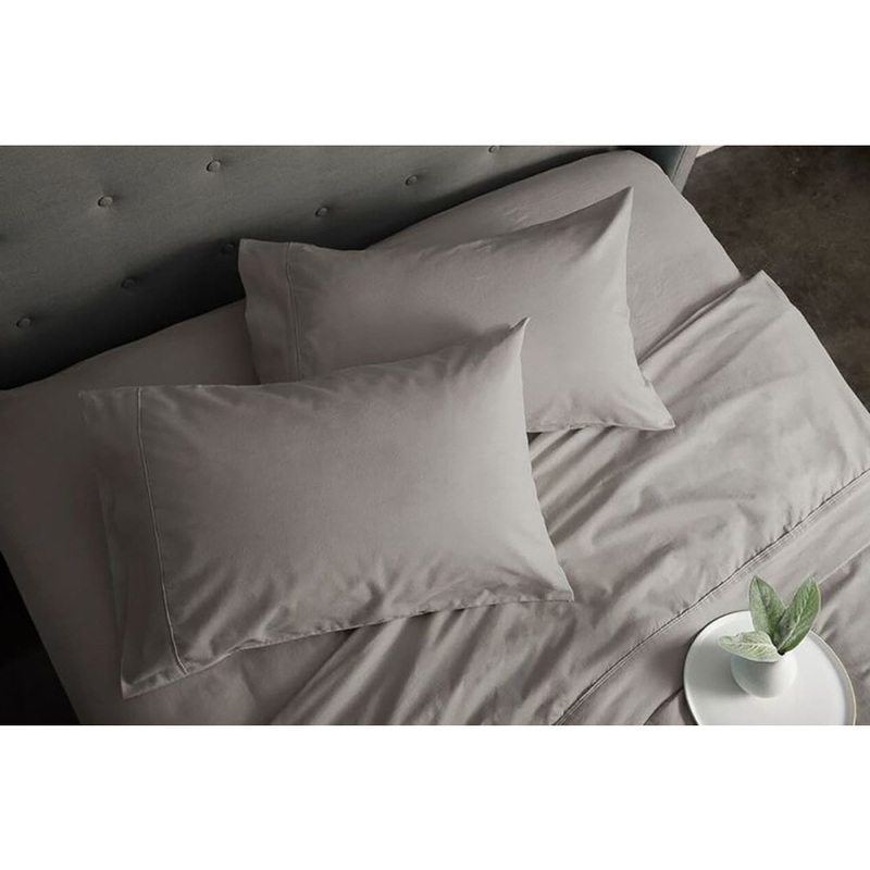 Sheraton Luxury 160gsm Flannelette Bed Sheet Set - Single Bed/Platinum