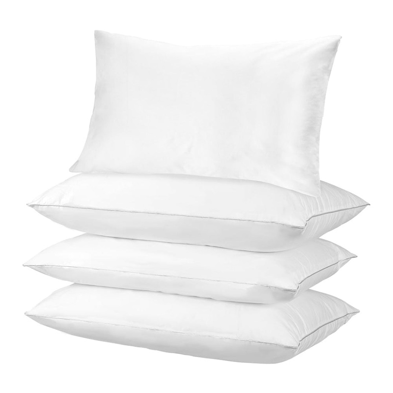 DreamZ Pillows Bed 4 Pack Home Hotel Soft Family Cotton Cover Standard Size Firm