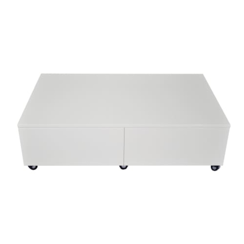 Isabella Coffee Tables on Castors - High Gloss White