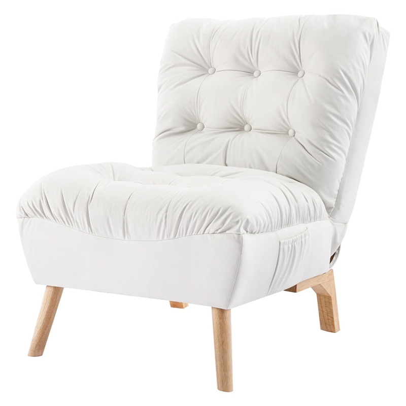 Levede Accent Sofa Recliner Convertible Chair  Lazy Gaming Couch Lounge Cream