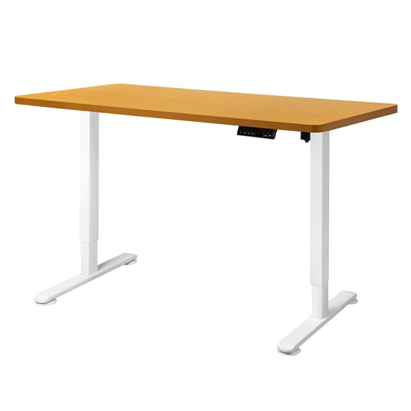 Levede Motorised Standing Desk Height Adjustable Electric Sit Stand Table 120CM White Natural
